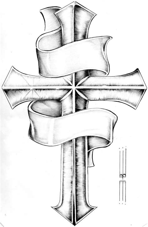 3d cross tattoo drawing